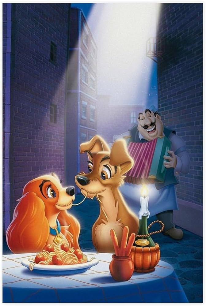 【新品・未使用】わんわん物語　ディズニークラッシックス　アートポスター　送料込み Amazon.co.jp: わんわん物語 ポスター 絵画 インテリア 壁紙用 壁紙