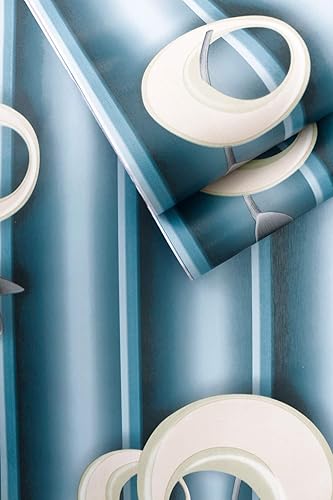 Miniatura 7 de Papel pintado 3D para pared hojas tropicales despegar y pegar empalme gris dorado azul hoja extraíble papel auto-adhesivo para pared