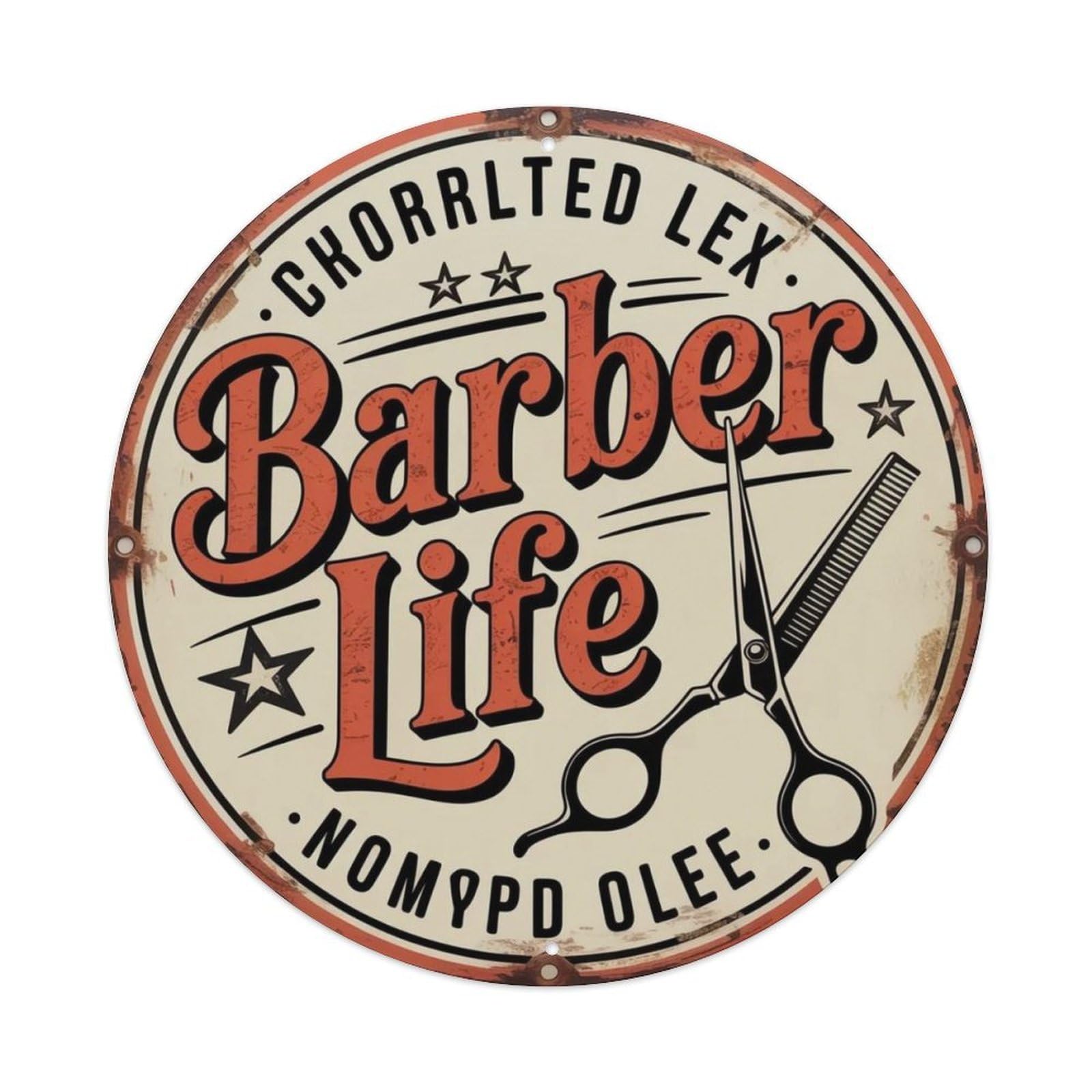 Barber Life Metal Tin Sign Plaque