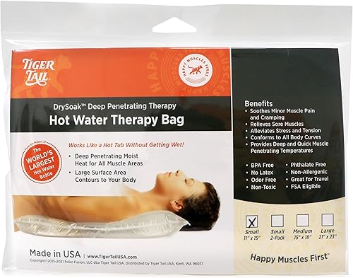 Vista 14 de Tiger Tail DrySoak - Bolsa de terapia de agua caliente, grande (5 galones), fabricada en Estados Unidos (marca Fomentek)