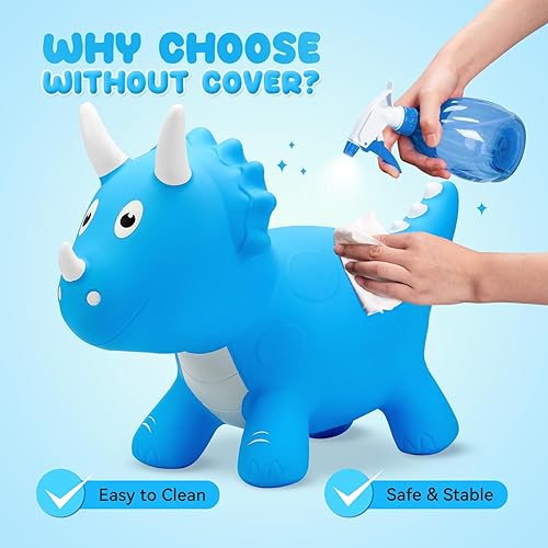 Miniatura 4 de Caballo hinchable de dinosaurio para niños pequeños de 3 años en adelante, juguetes inflables para niños de 3, 4, 5 años, regalo de primer