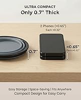 Vista 4 de Cuencos plegables para perros para viajes, paquete de 2 cuencos de agua portátiles para perros, gatos y mascotas, plato plegable para regar