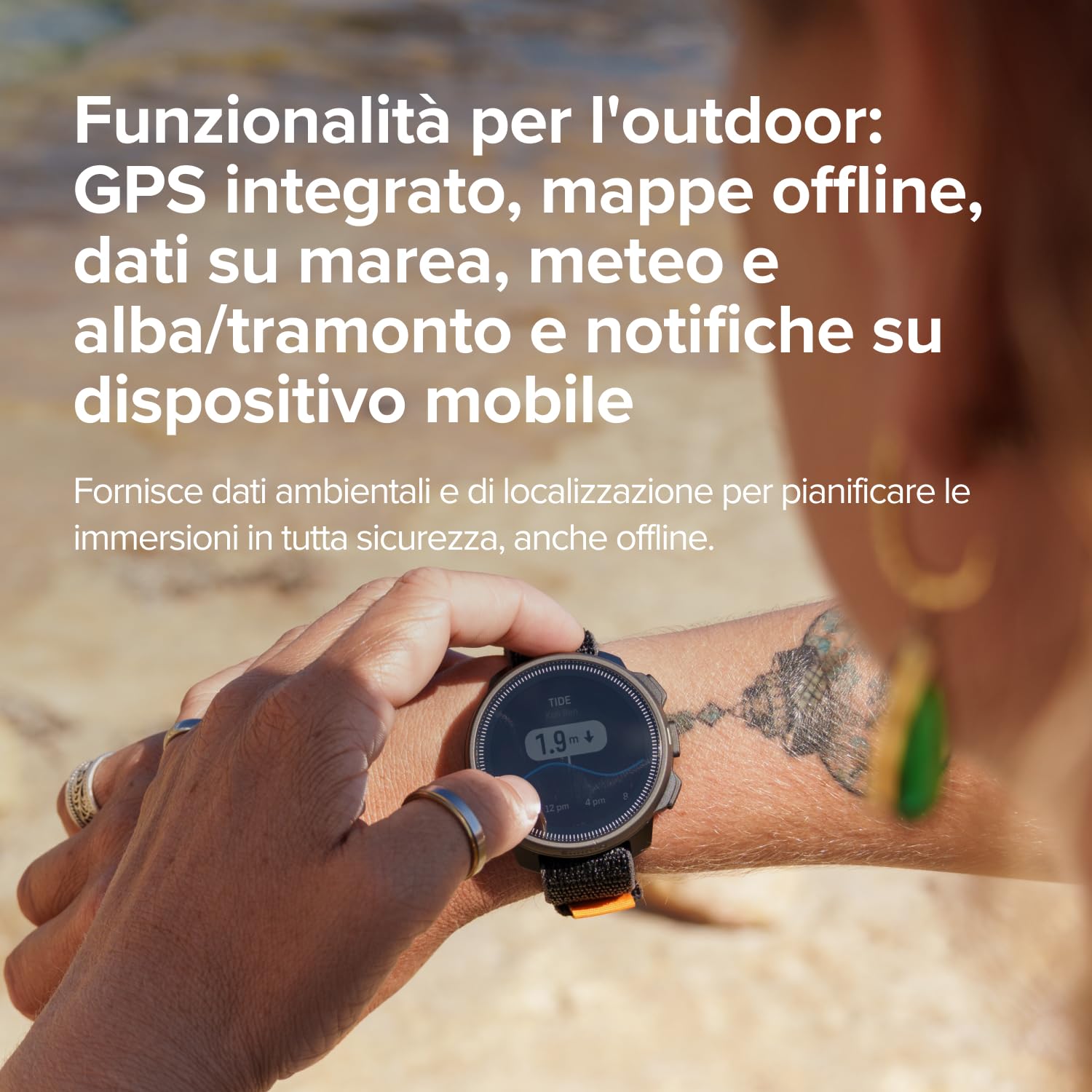 SUUNTO Nautic S Computer Subacqueo, Schermo AMOLED, 60 Ore di autonomia in Immersione, Impermeabile Fino a 80 Metri, GPS Integrato, mappe Offline, letture Gas Wireless, App Suunto