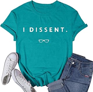 RBG Tshirts for Women Human Rights Equality Shirts I Dissent Tee Tops