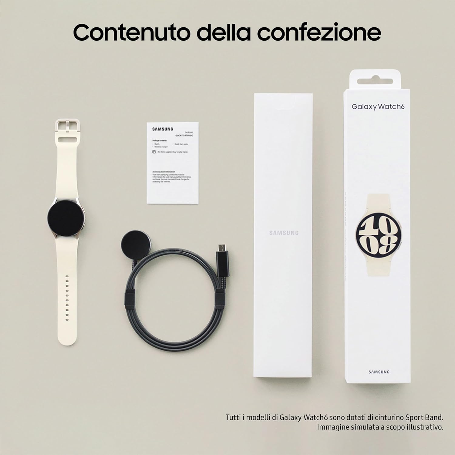Samsung Galaxy Watch6 40mm Smartwatch Analisi del Sonno, Monitoraggio Benessere, Batteria a lunga durata, Bluetooth, Ghiera Touch in Alluminio, Gold [Versione italiana]