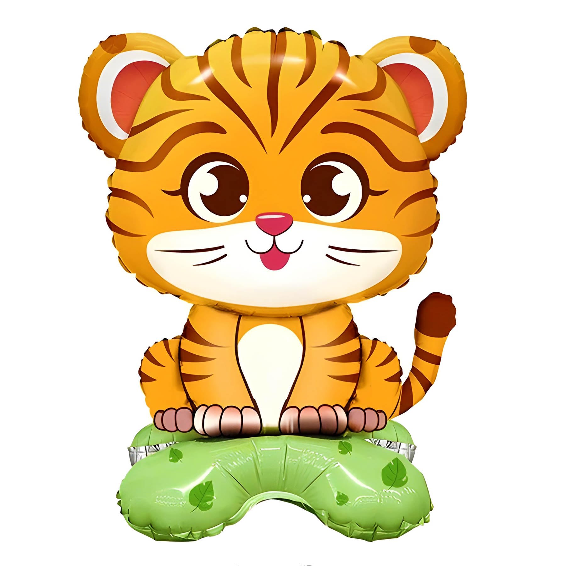 3D Foil Balloon Stand in Tiger Design, Approx. 42 x 60 cm - Perfect for Theme Parties, Children's Birthdays, Event Decorations, Surprise Gifts - Easy Assembly, Reusable, Large XXL