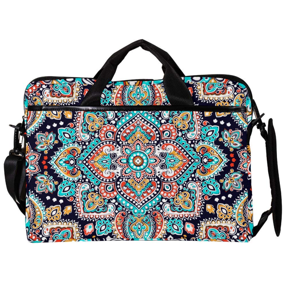Maletín para portátil antirozaduras tipo bolso crossbody con mandala para evitar golpes en traslados 6