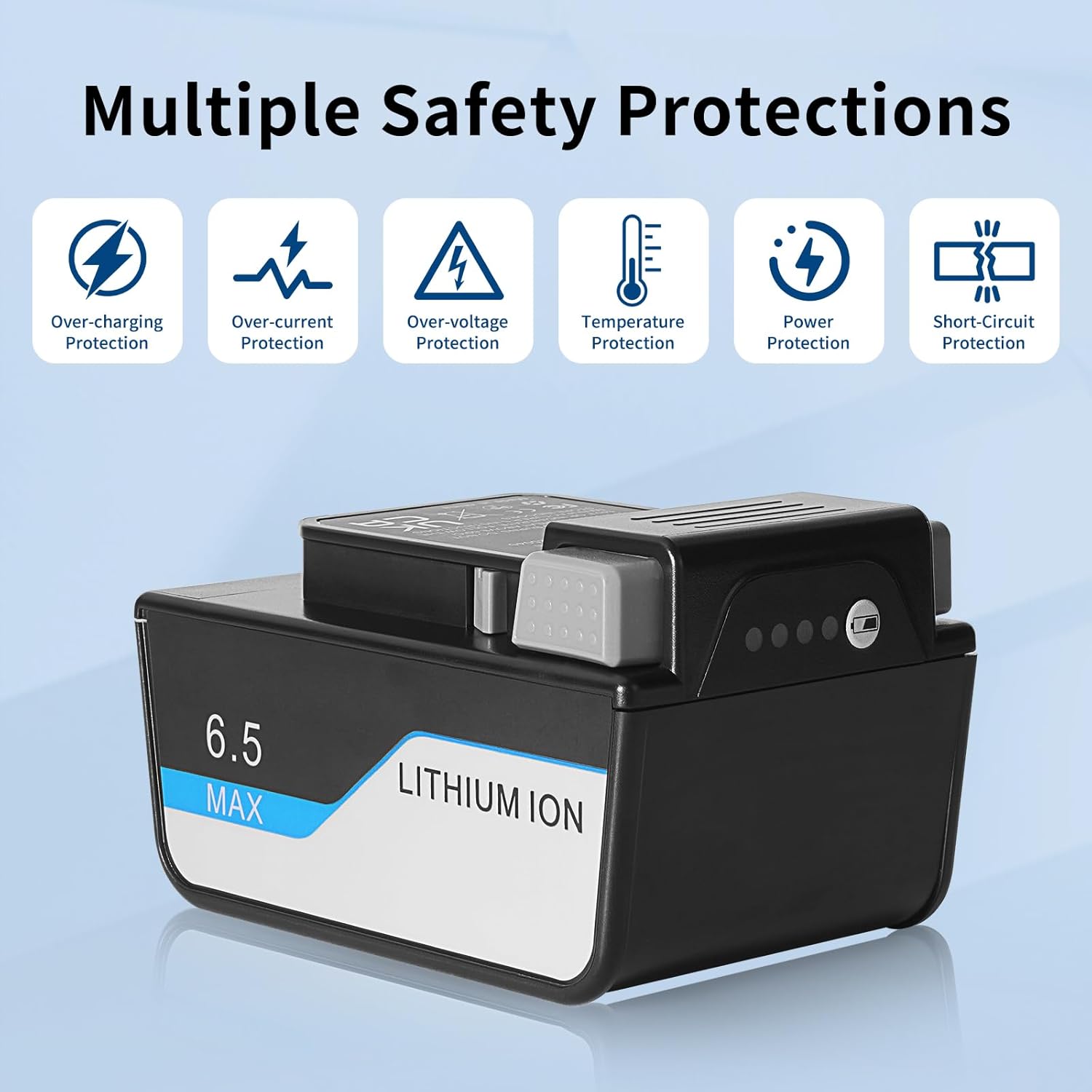 6.5Ah Replacement Battery for Hoover ONEPWR BH25040 BH15030 BH25030 BH15260PC Compatible with All Hoover OnePwr Cordless Vacuum Cleaner (BH25040)
