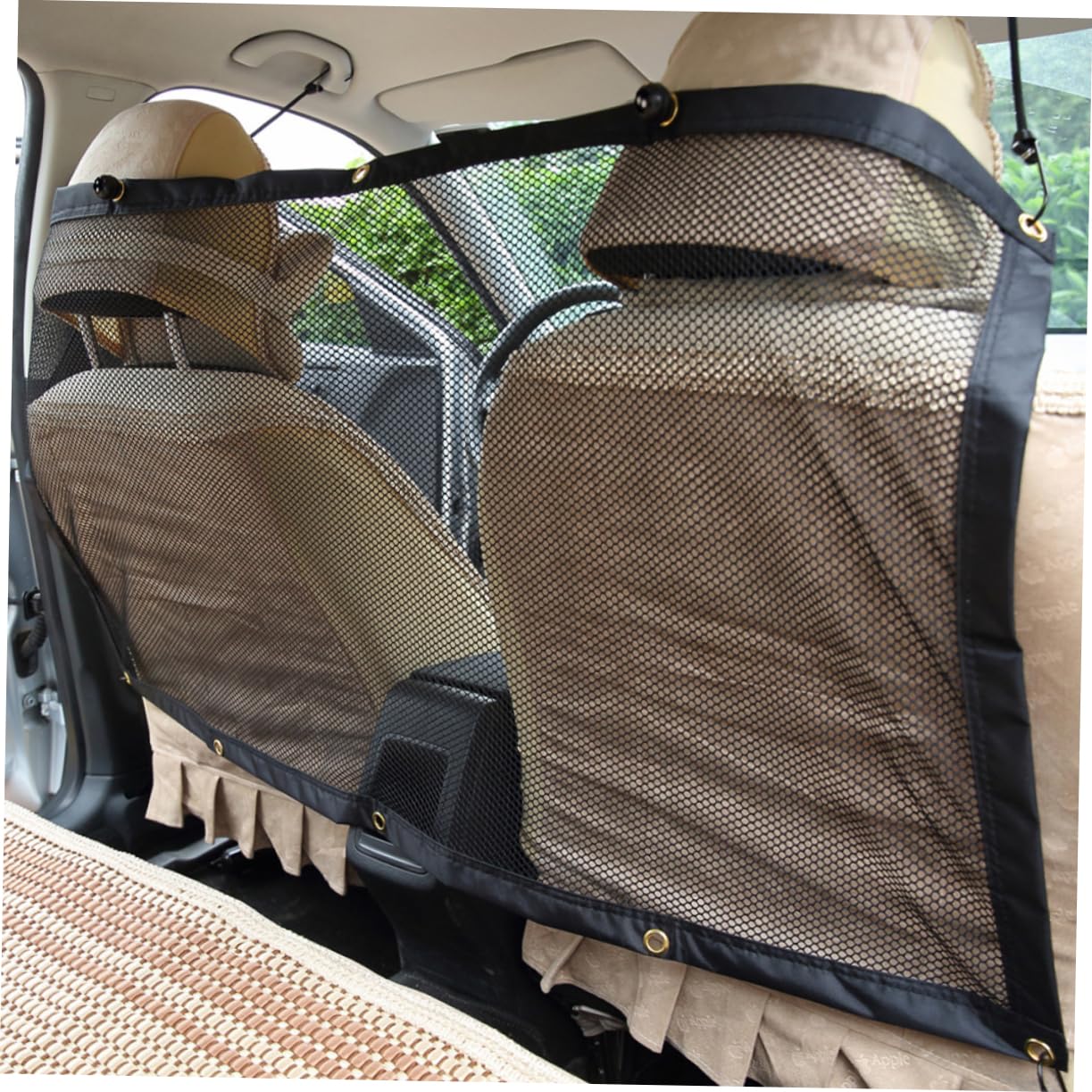 VICASKY Pet Safety Barrier for Vehicle Travel Pressure Mounted Pet Travel Net Easy Install Barrier Durable Design for Block Area