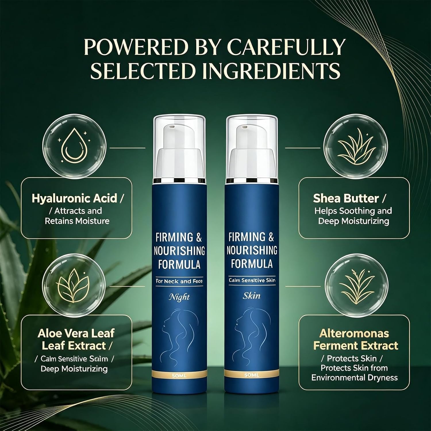 Chelsea Laboratory Firm & Restore Formula Night Cream for Face and Neck, Firming & Nourishing Formula Night Cream for Smoother-Looking Skin & Improved Texture, 50ml (Night Cream)-2PCS