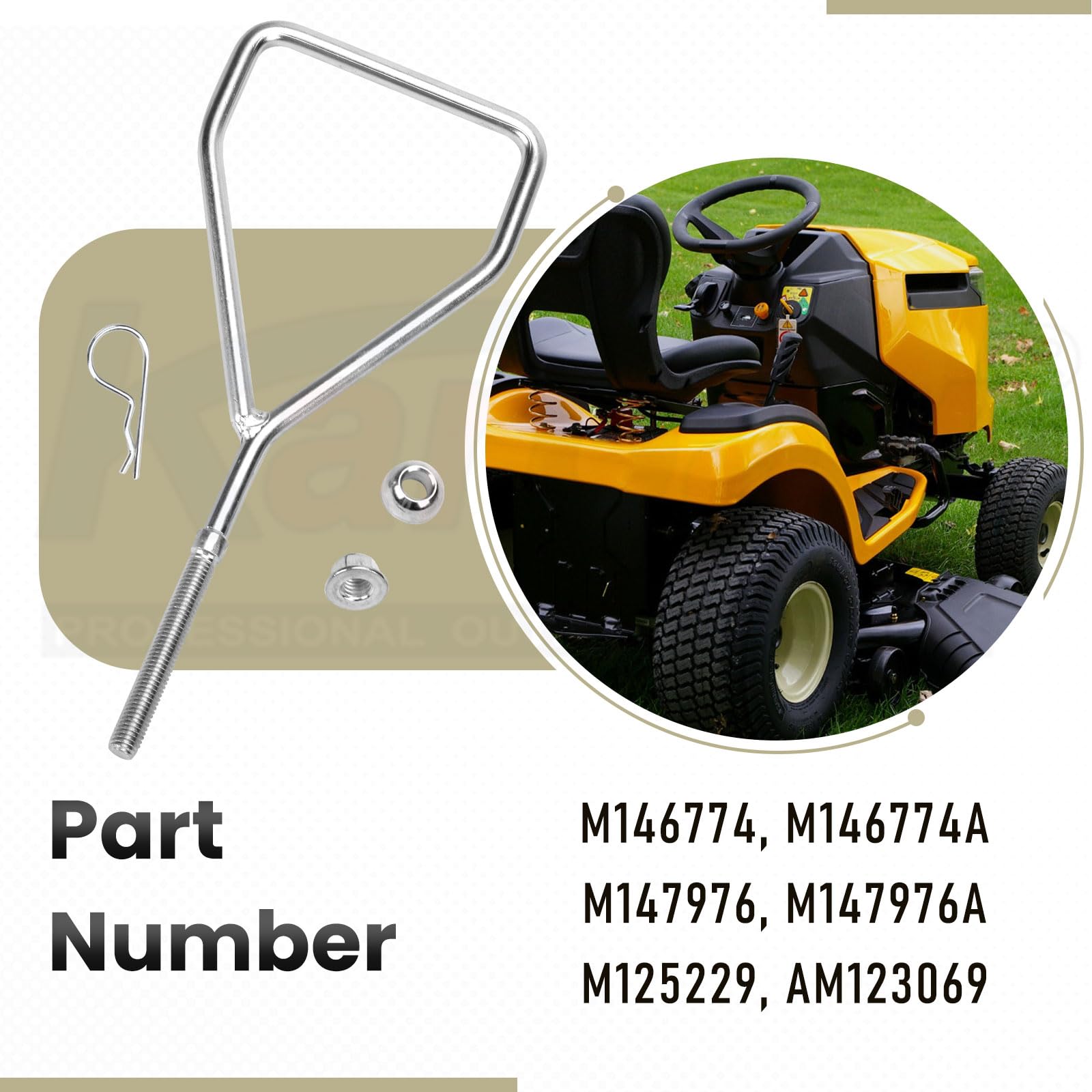 Karbay Bras de Suspension Avant M146774 M147976 pour Tracteur de pelouse Jo-hn Deere LT133 LT150 LT155 LT160 LT166 LT170 LT180 LT190 LTR155 LTR166 SST16 8. Remplace M1. 25229 AM123069