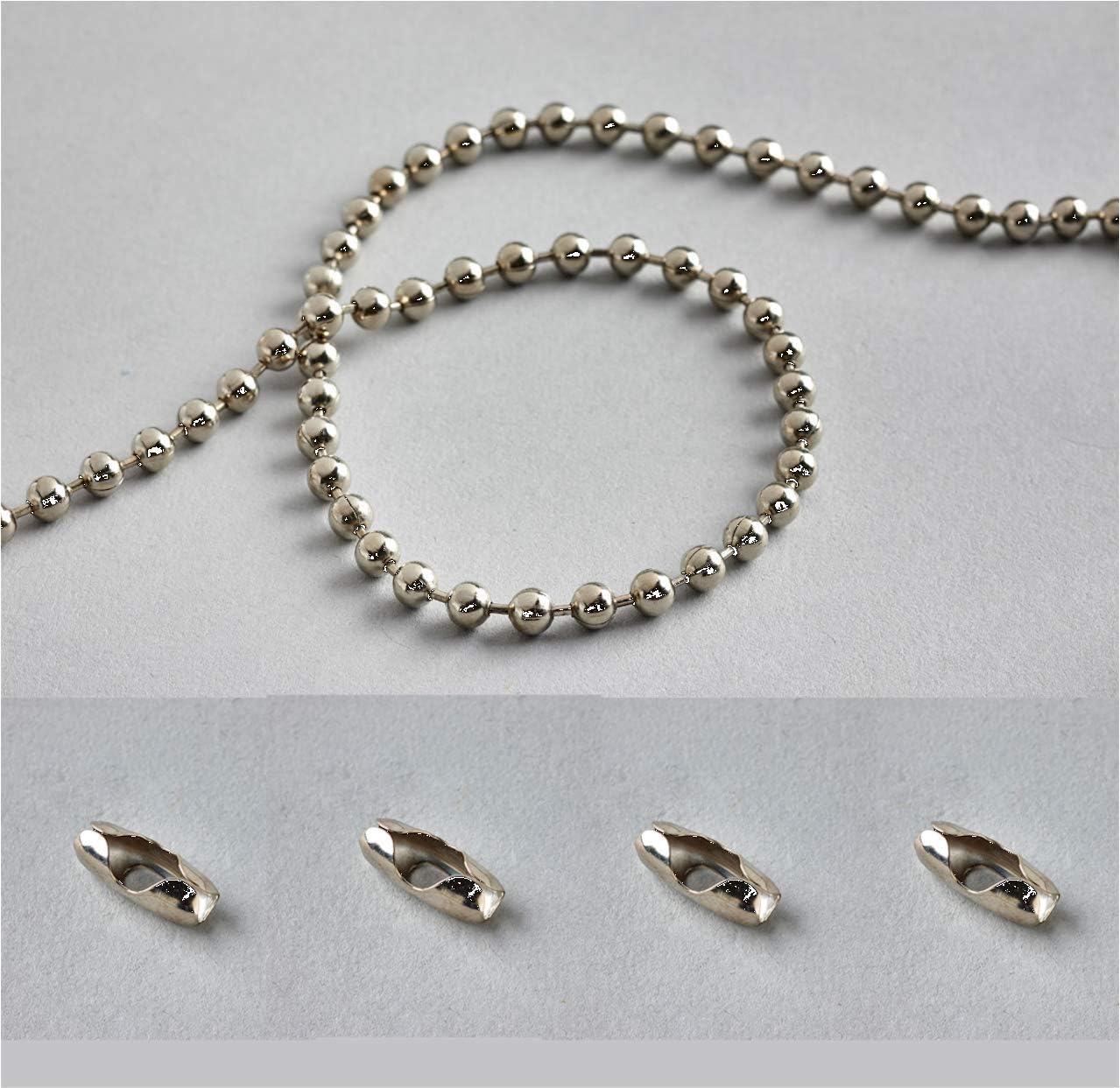 Decozo 2m Ball Chain Blind Spares Roller Blind Chain 2mm Gap (2.2