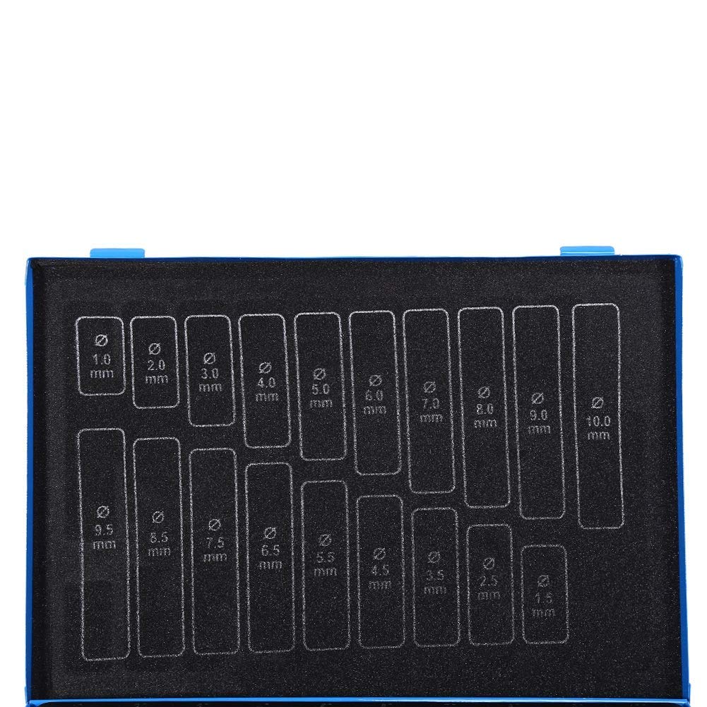 Juego de Brocas HSS, 170 Piezas, Brocas Helicoidales de Vástago Recto para Metal, Madera y Acero