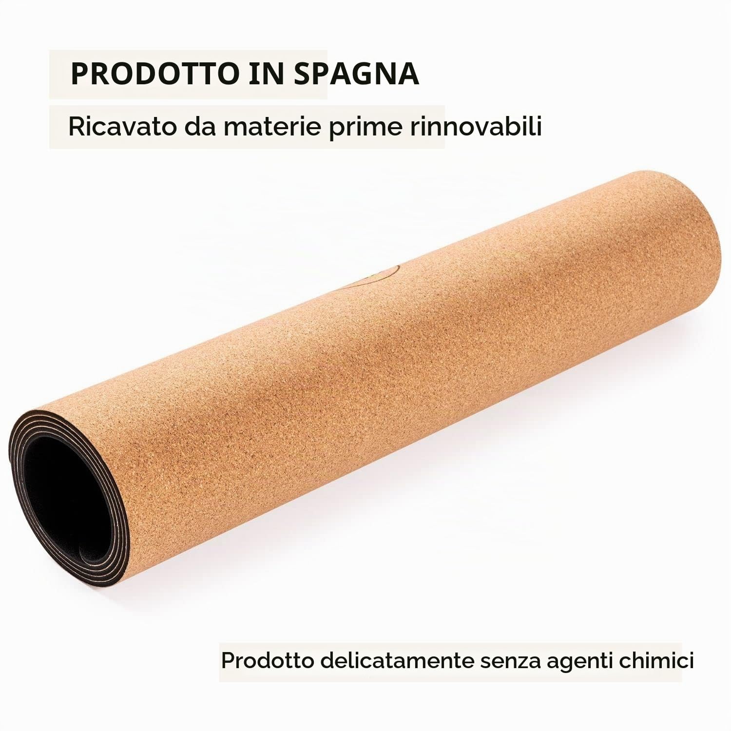 LOTUSCRAFTS Tappetino yoga in sughero e gomma naturale, modello Arise Cork, naturale e antiscivolo, tappetino yoga ideale per Hot Yoga, Yin Yoga, Hatha