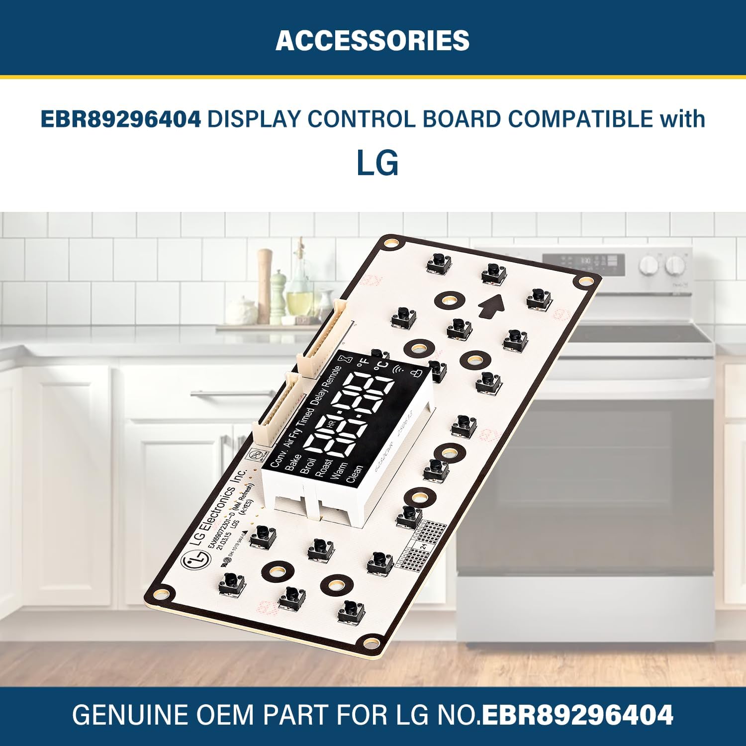 EBR89296404 Range Display Control Board Compatible With LG