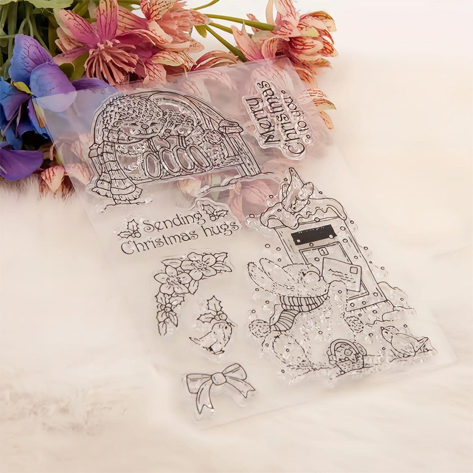 Qoiseys Ensemble De Tampons Et Matrices De Découpe En Silicone Transparent Pour La Fabrication De Cartes, Pochoirs De Découpe Pour Bricolage, Scrapbooking, Album Photo, Papier Décoratif, Gaufrage