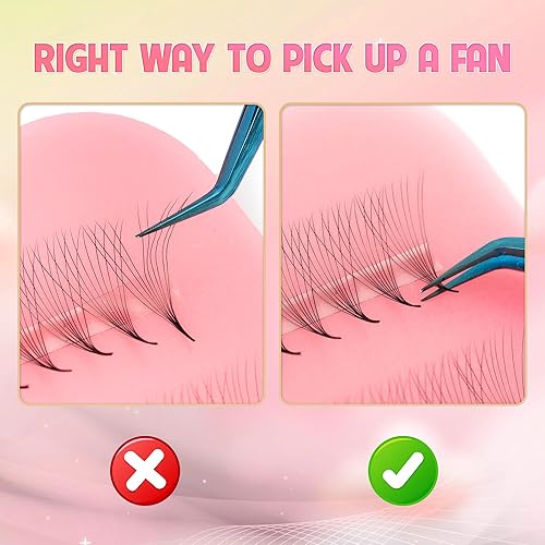 Miniatura 8 de 1500 Ultra Mix 7  Extensiones 6D-8D-10D  Extensión con 0.050.003 in de grosor de pestañas de visón, rizo C D, longitud de 0.35-0.59 pulgadas para