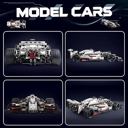 Miniatura 4 de Sosuy Formula Sports - Juego de bloques de construcción de autos deportivos, juegos de técnicas de acción, kits de autos de carreras de fórmula para