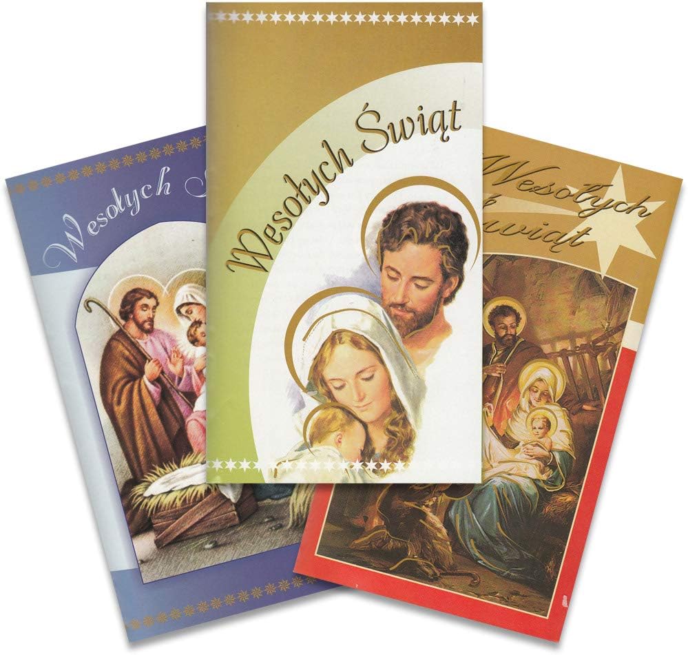 Polart Christmas Wafers - Blessed by a Priest Oplatki for Christmas Vigil Celebration, THREE 4"x7" and TWO 2.4"x4" (10X18cm and 6X10cm) (10)… (Set of 3)