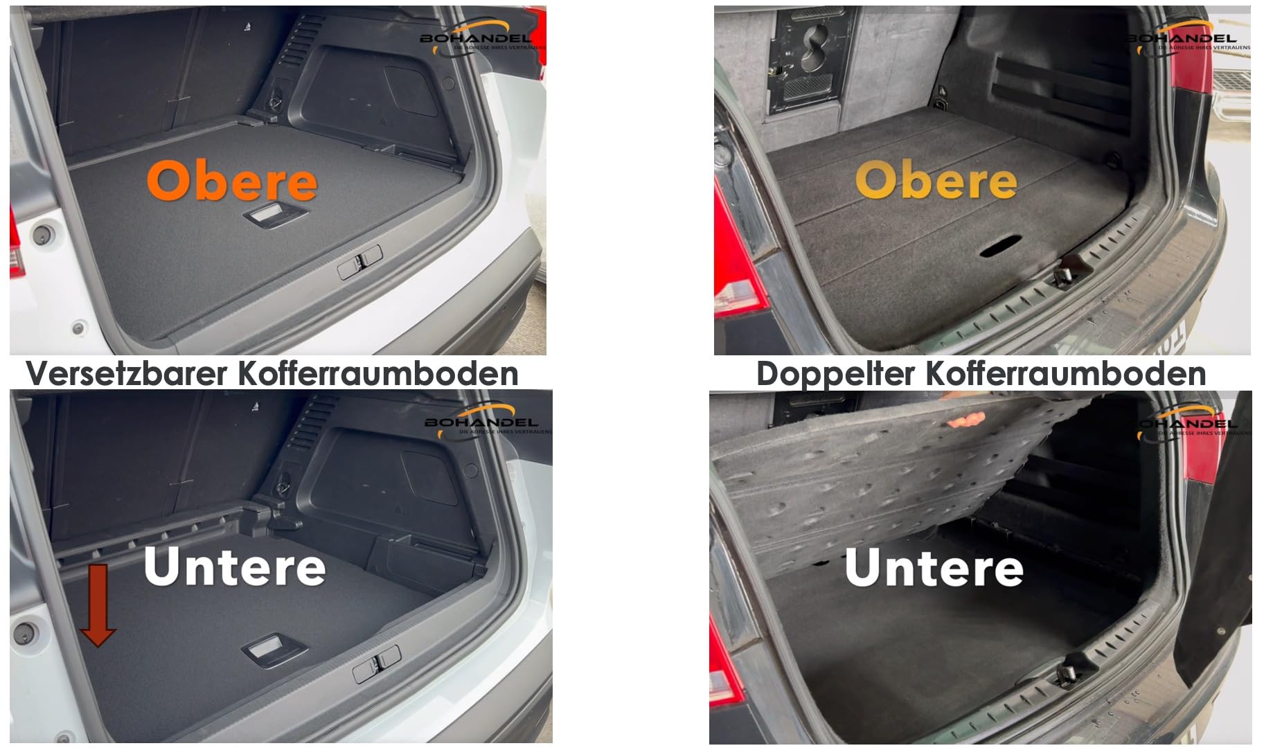 Trimak Passgenau 3D Fussmatten & Untere Kofferraumwanne Auto Set Kompatibel mit Volkswagen T-Cross ab 2019 Auto Zubehör Gummimatten & Kofferraummatte Autos TPE Allwetter Geruchlos rutschfest