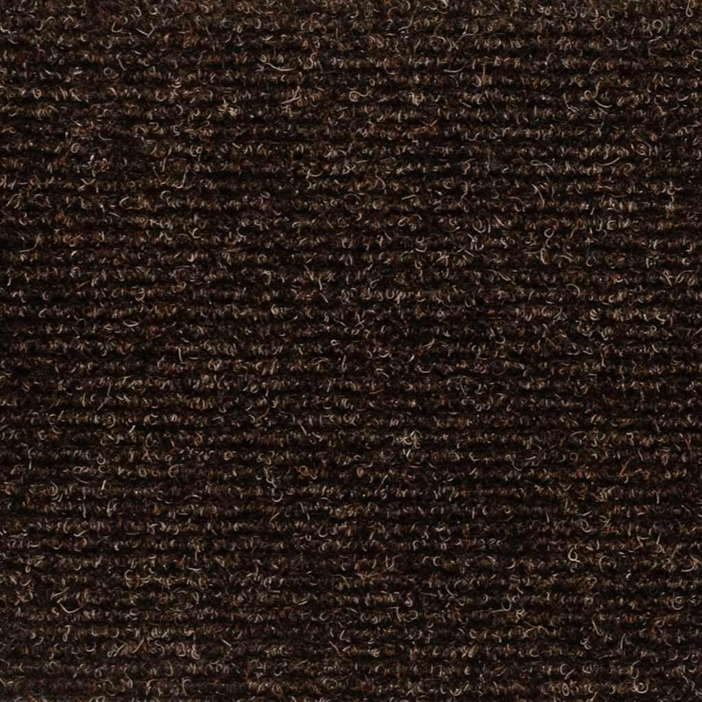 Lot de 5 tapis d'escalier autocollants - 56 x 17 x 3 cm - Marron - Semi-circulaire - Avec design antidérapant - Pour escaliers en bois et intérieur - Isolation acoustique et sécurité