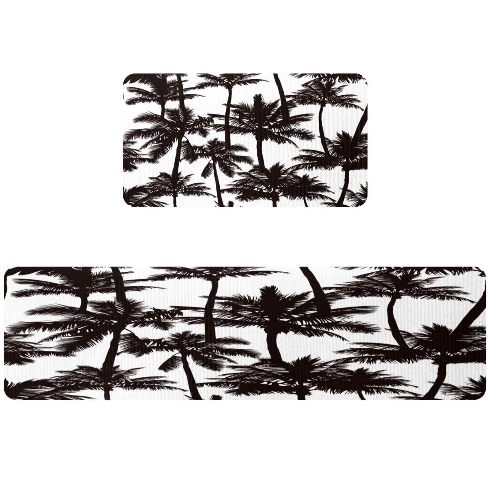Tapis de cuisine motif cocotier pour sublimer couloir et buanderie