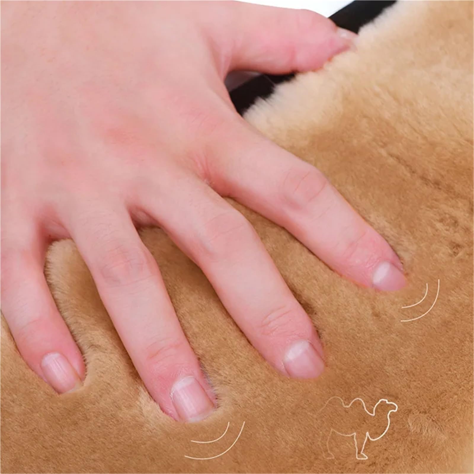 Genouillères Thermiques Polaire Cheveux Épais Chaud Genouillère Automne Hiver(Black,M)