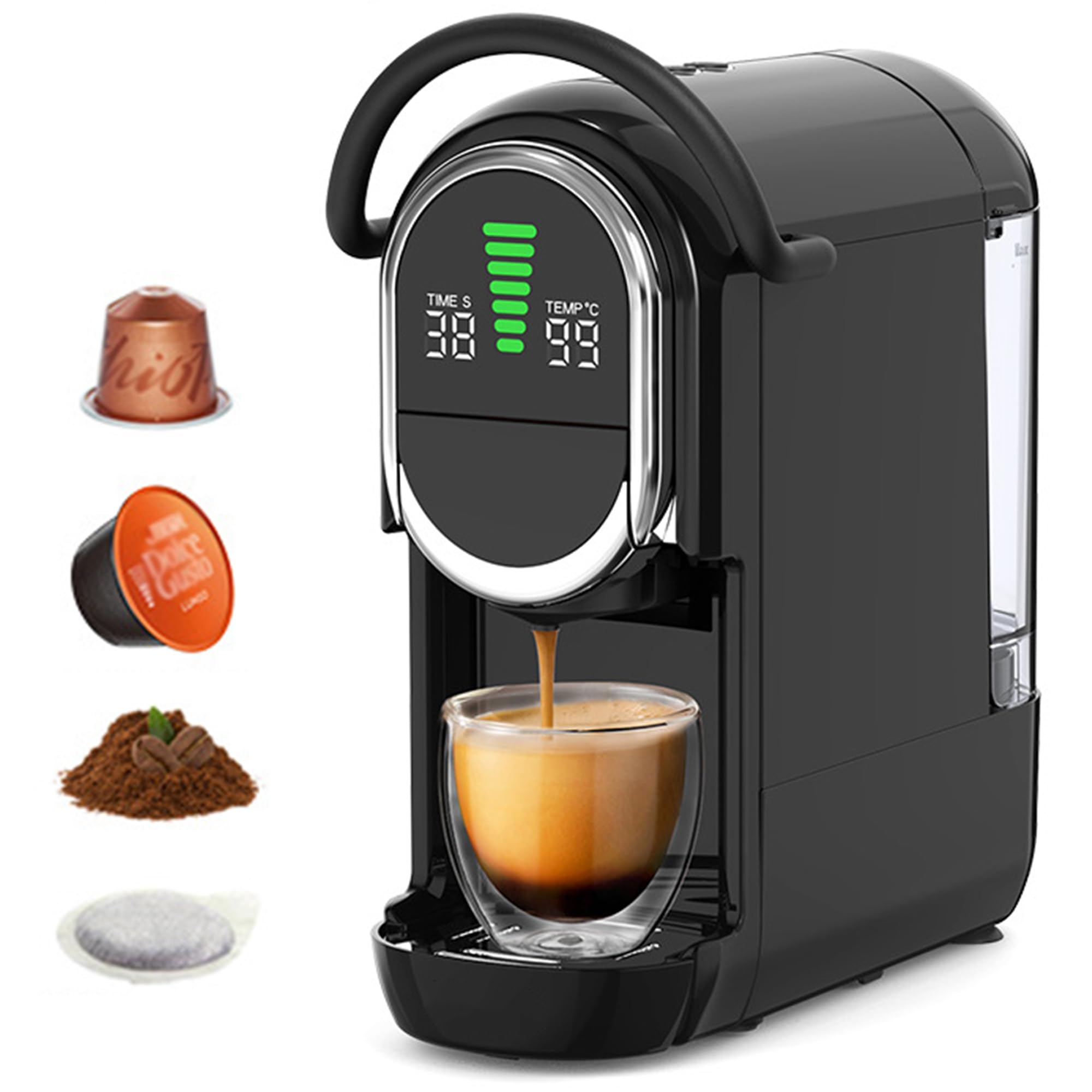 Machine à café 4-en-1 et broyeur automatique portable
