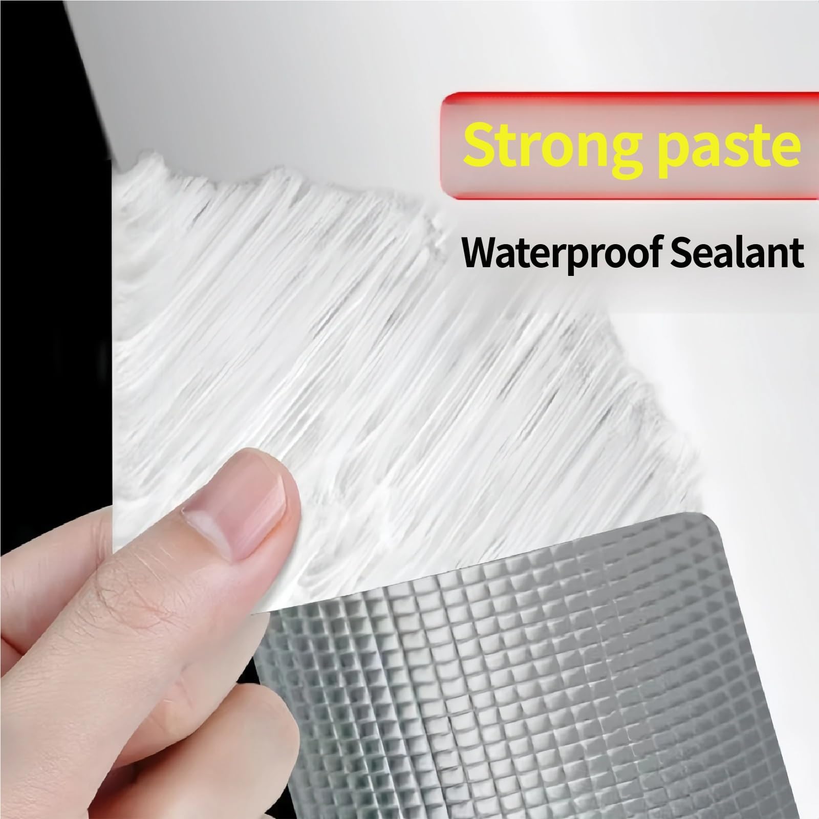 Cinta Butílica Impermeable de Aluminio Autoadhesiva, Parche Antifugas para Techo Metálico y Techo Plano, Resistente UV y Todas las Temperaturas