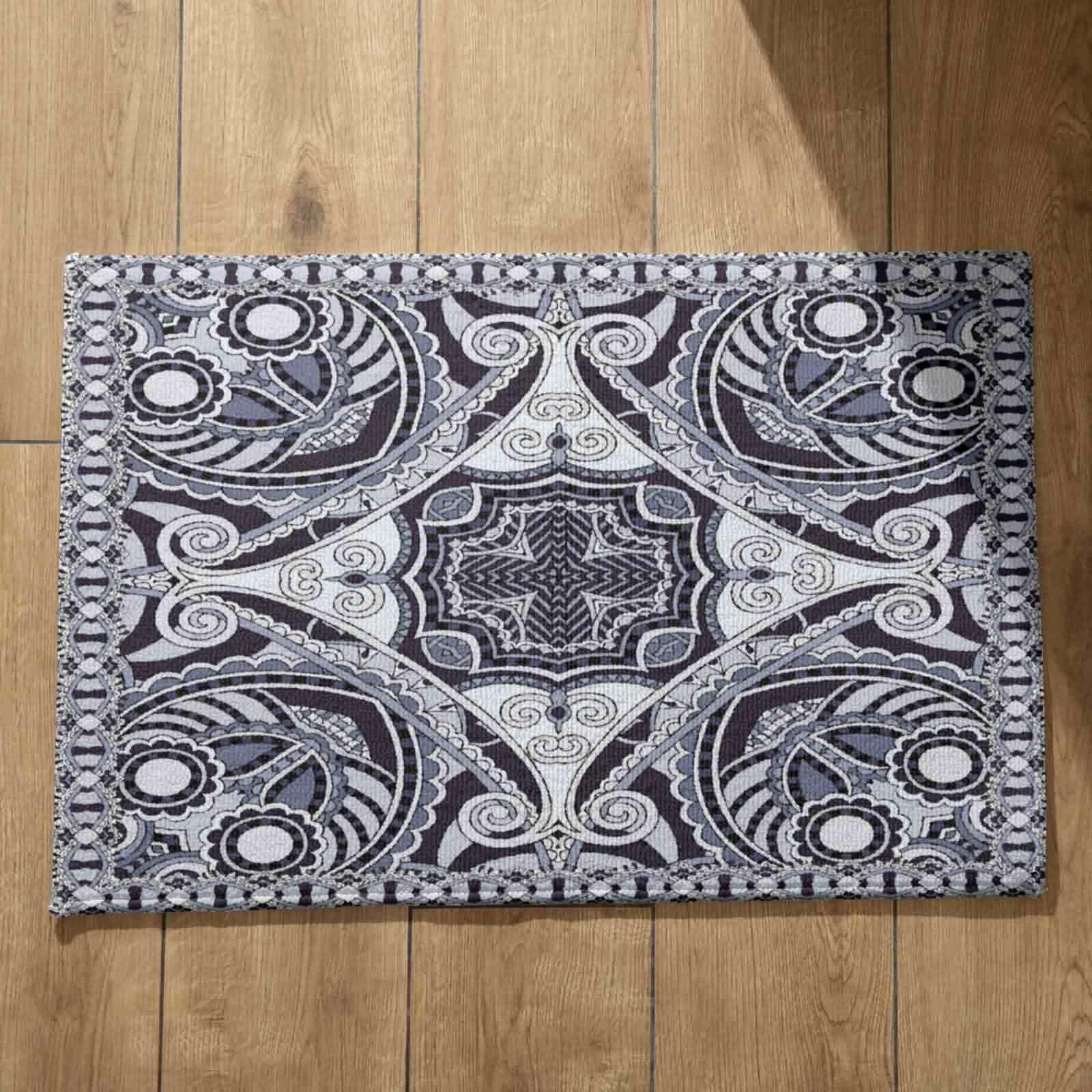 Felpudos baratos entrada casa y alfombra de baño de 50x80cm con patrón retro