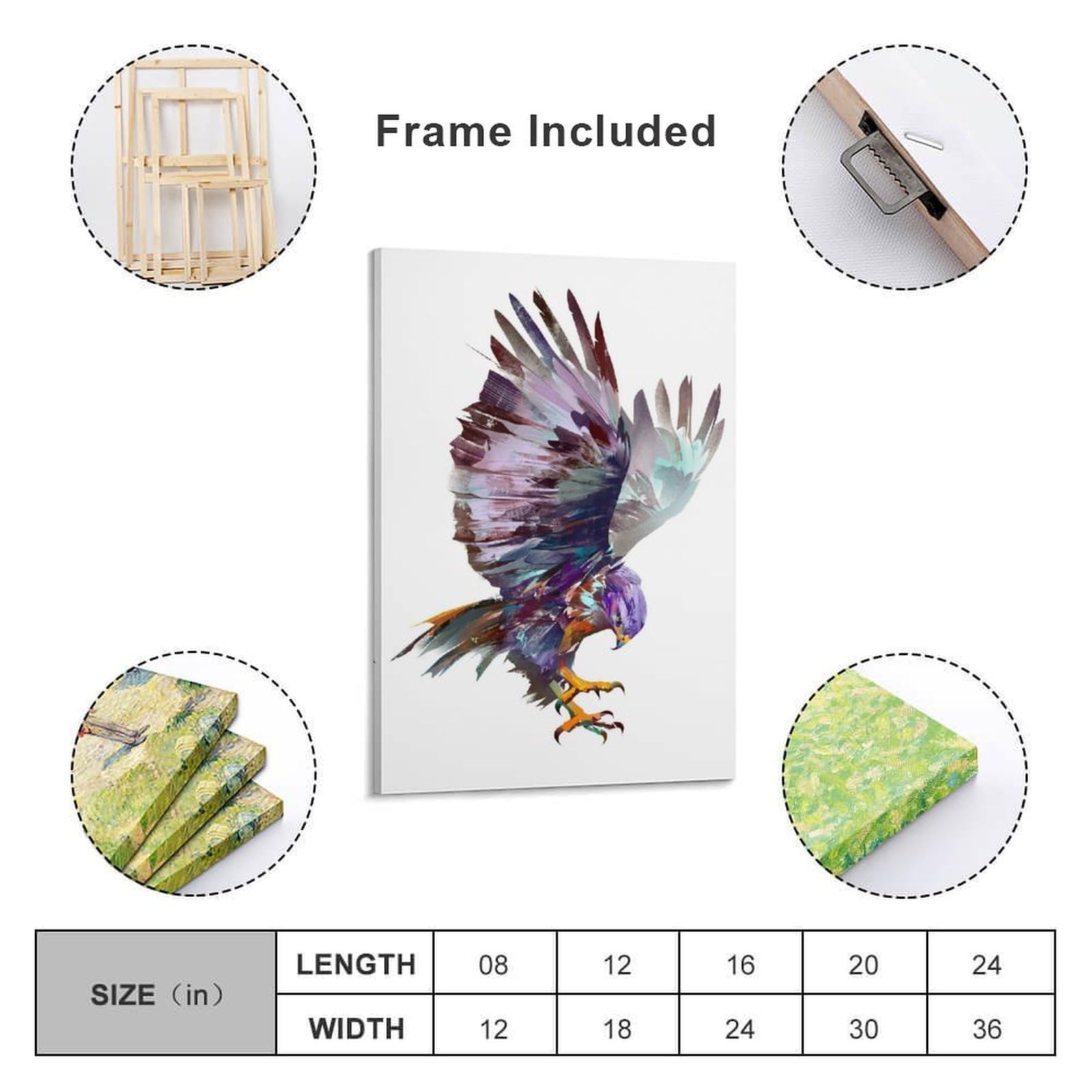 Amazon.co.jp: 動物の空飛ぶ鳥の鷹絵画壁のアート タペストリー アート