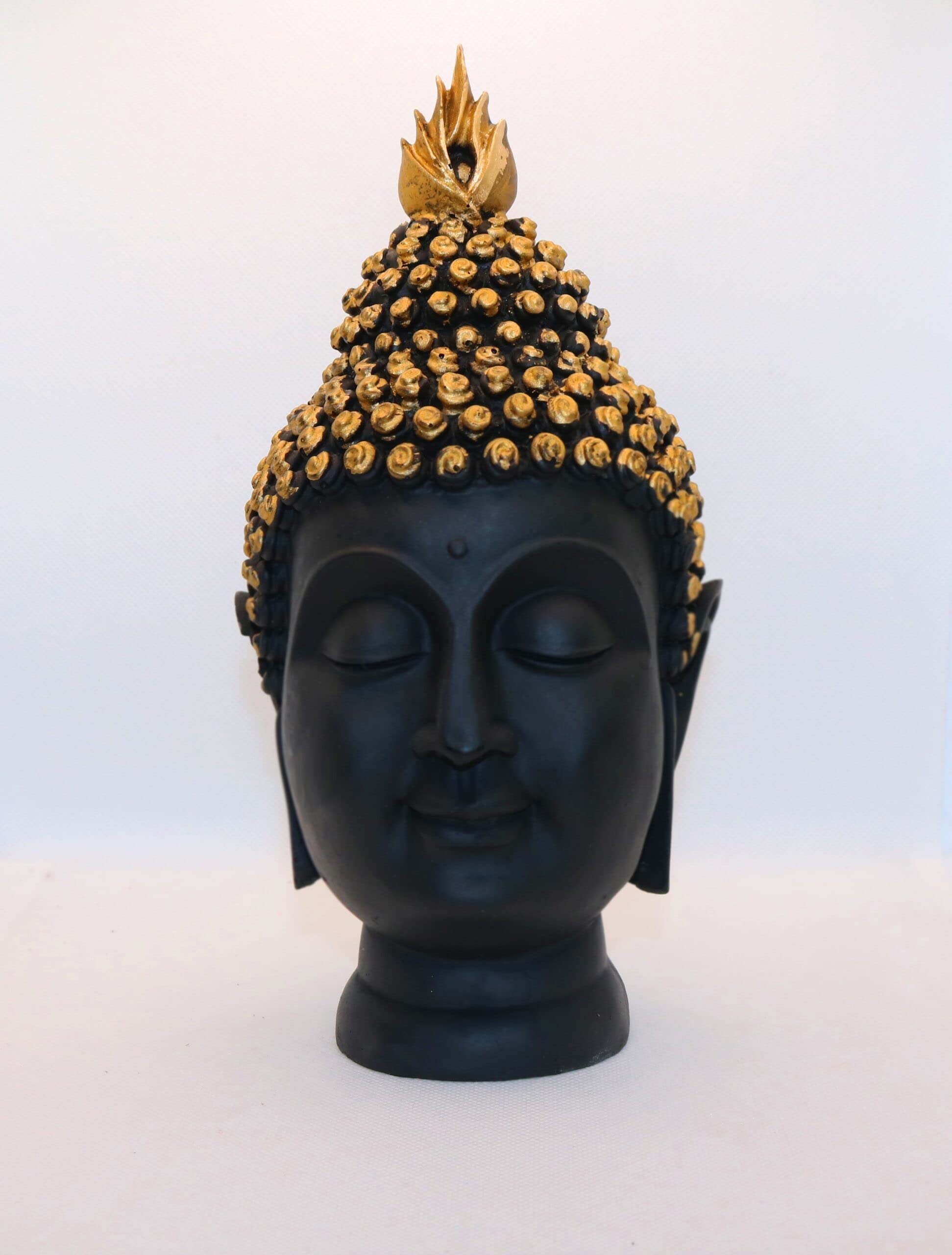 Desi Souls Buddha Face (3x3x9.75 inches) | Black | Showpiece | Buddha Head | Home Décor | Idol