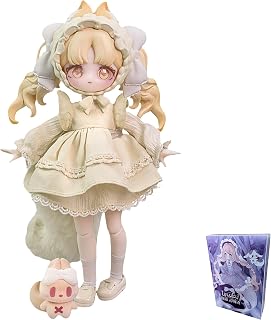 Raineed ルルエルフ物語シリーズ ブラインドドール 高約20cm PVC&ABS製 1/12 BJD 関節可動フィギュア かわいい ドール 女の子 プレゼント (古代のアライグマ)