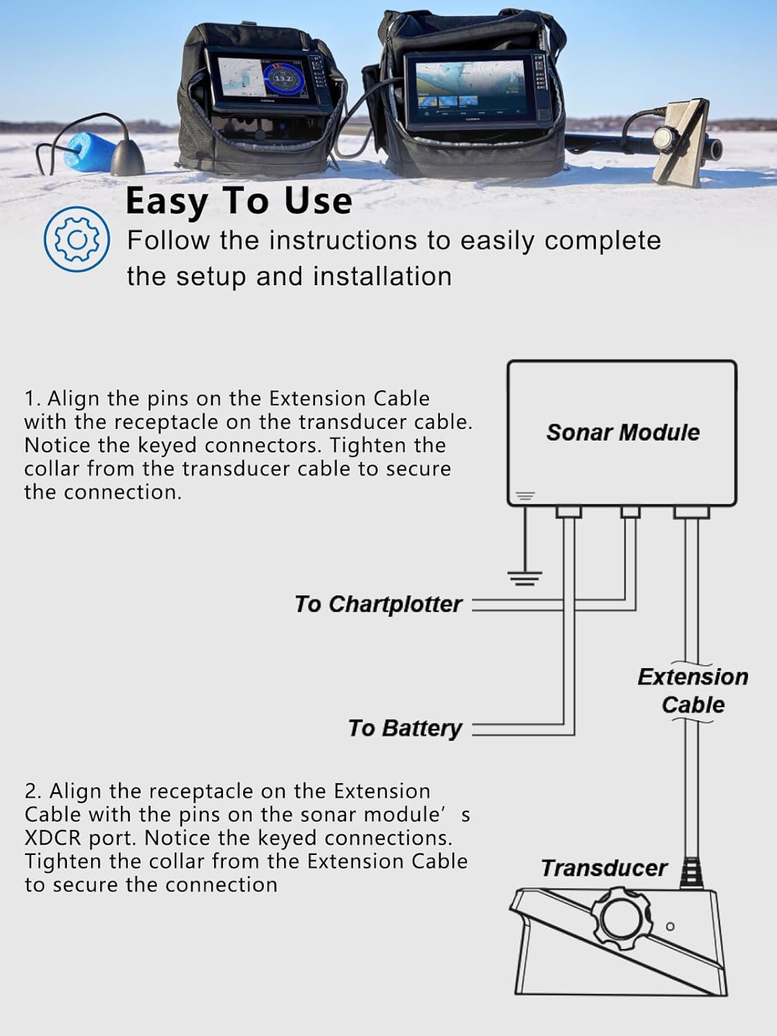 Replacement for 010-12855-00 Transducer Extension Cable 21-Pin Compatible with Garmin Panoptix LiveScope System, LVS32 LVS34 LVS62XR