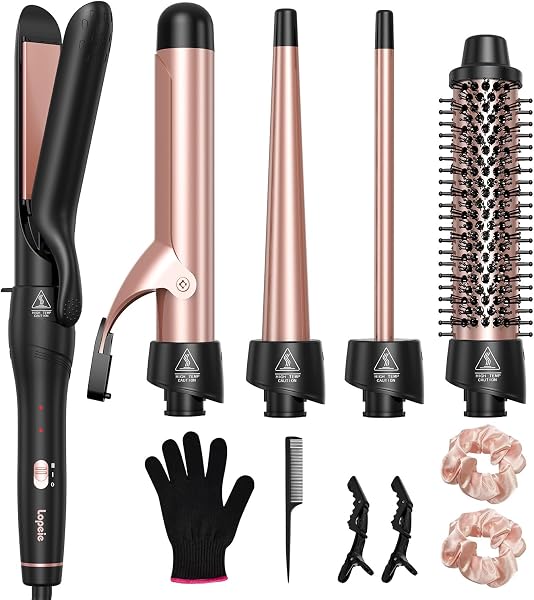 Lopeie 5-in-1 Curling Iron Set: The Ultimate Easy-Style Solution for All Hair Types