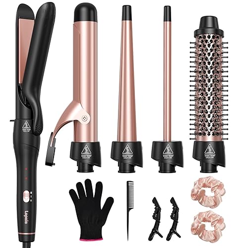 5 in 1 Curling Iron with Thermal Brush and 4