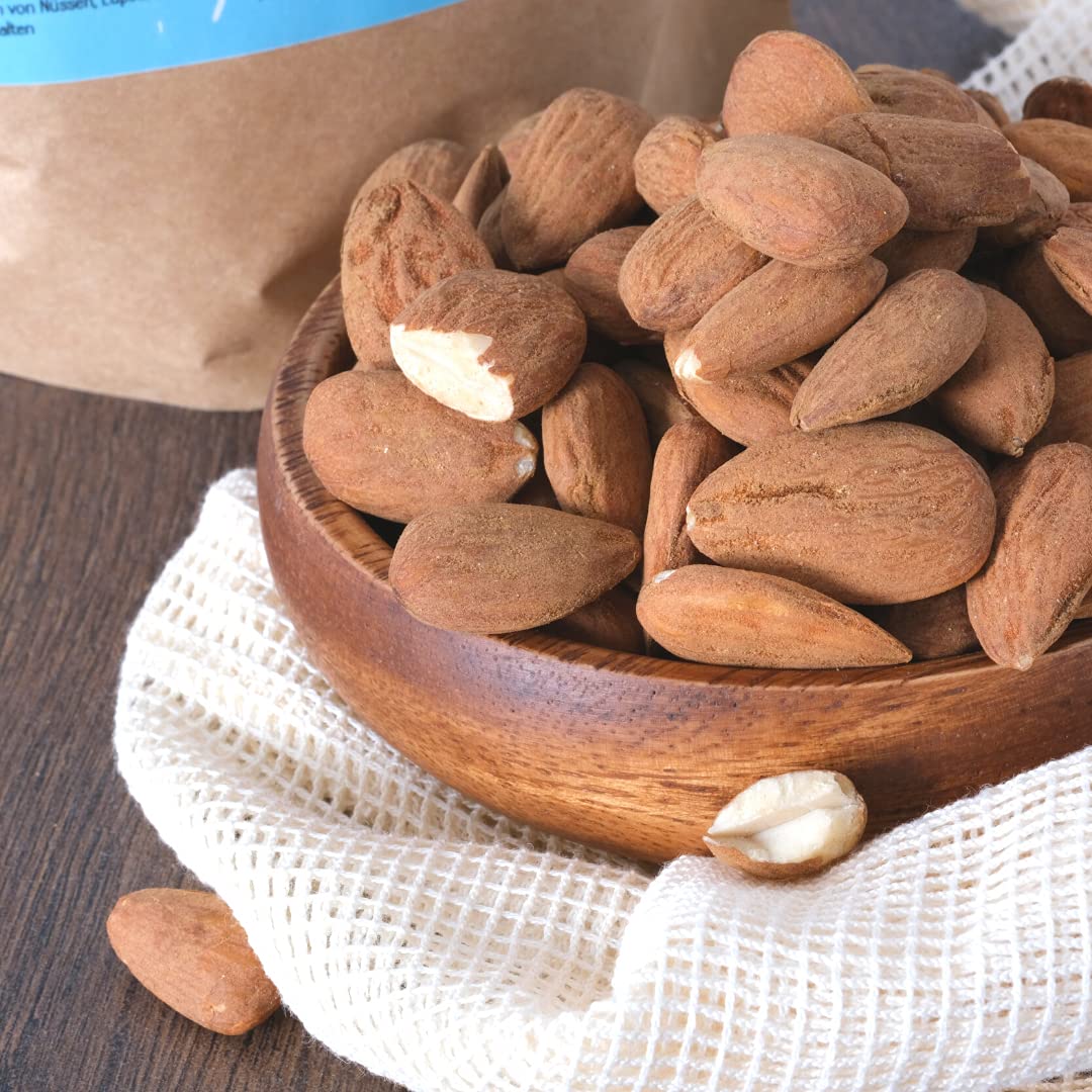 süssundclever.de® Bio Mandeln braun | 1,0 kg | Guara Mandeln aus Spanien | Natur | plastikfrei und ökologisch-nachhaltig verpackt