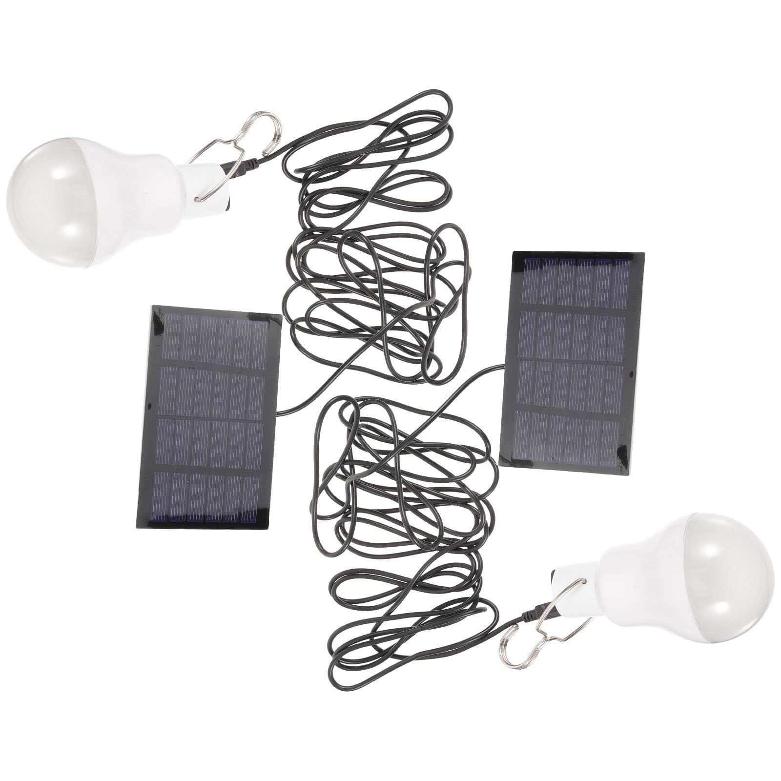 CALLARON Lámparas Solares de Camping Recargables 2 Piezas Batería 800mah Alta Luminosidad y Diseño Abs para Iluminación Exterior en Jardín y Pasillos