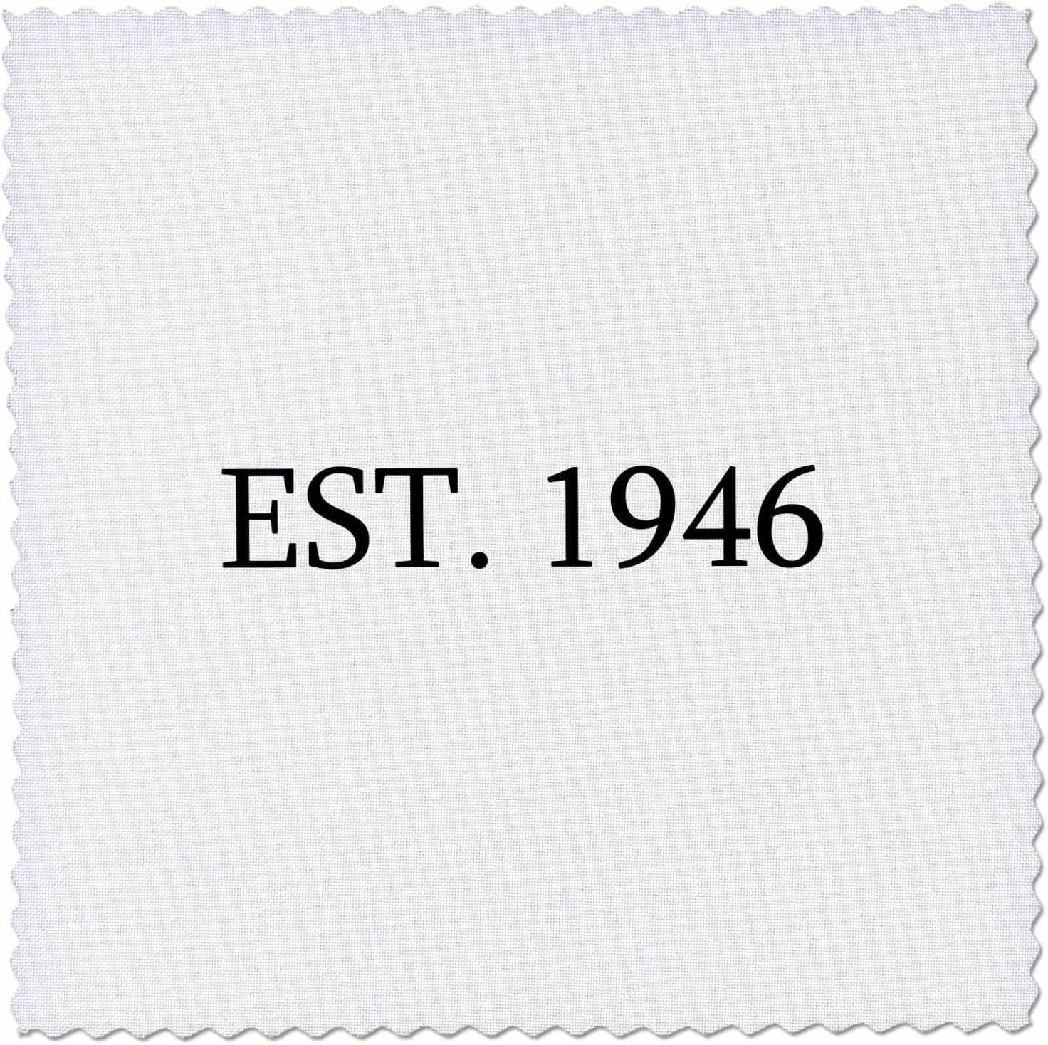 3dRose Est. 1946 - Established in 1946 - Personal Birth Year. Personalized Year You were Born - Black Text 25x25 inch Quilt Square