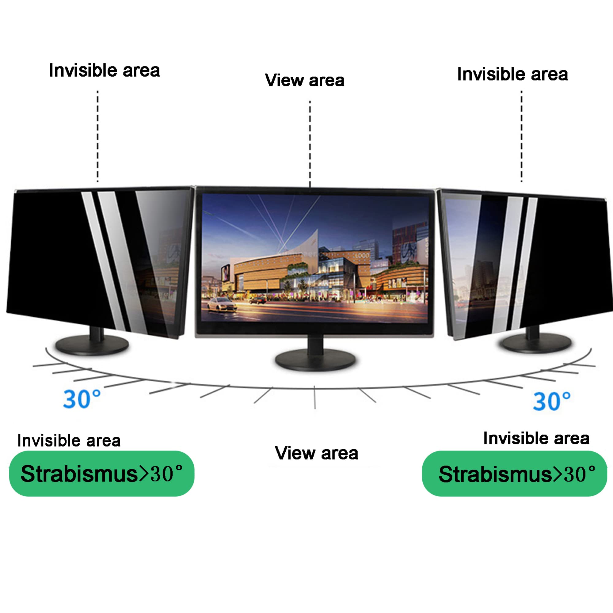 Filtro de pantalla de privacidad para computadora, protector de pantalla de privacidad colgante, panel de luz azul antiarañazos, adecuado para 32 pulgadas (730x440 mm)