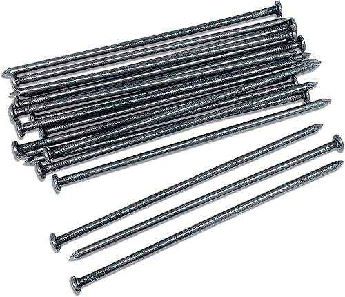 Miniatura 7 de Clavos de metal 144 estacas de anclaje de paisaje de 6 pulgadas para pavimentar, barreras de malezas, césped, construcción de casas, clavos de