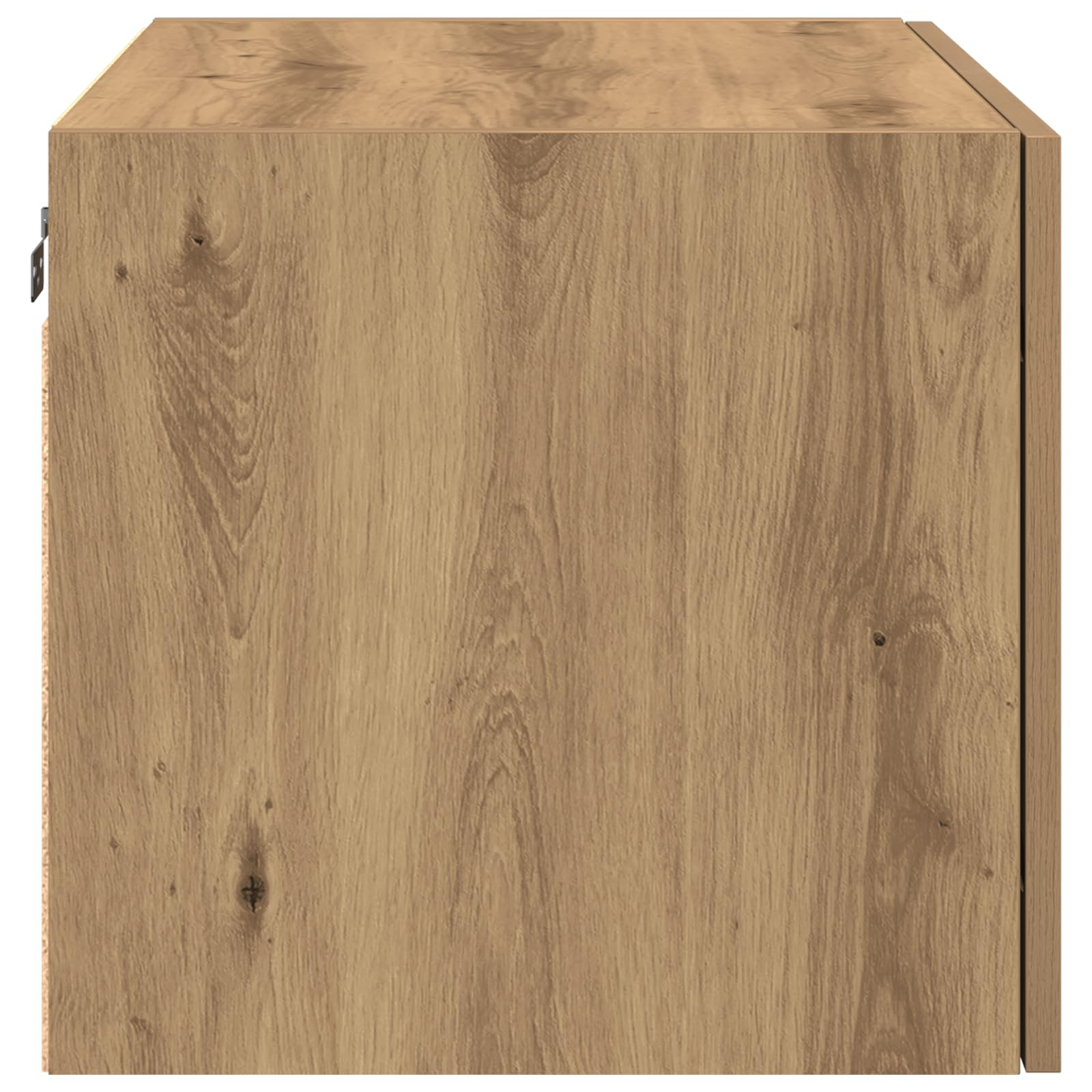 Armadietto da parete rustico in rovere Artisan, 70 x 42,5 x 40 cm, in legno e rovere massiccio, elegante armadio buffet con ampio scomparto per utensili da cucina, robusto