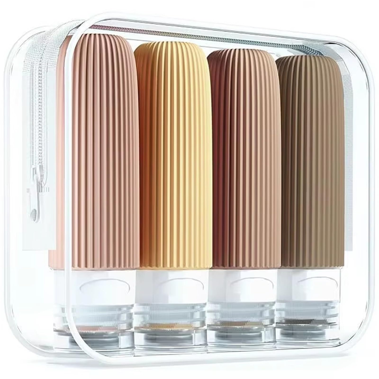 90ml/Set Silicone Travel Cosmetics Bottles Empty Squeeze Containers Leakproof Refillable Bottle for Travel
