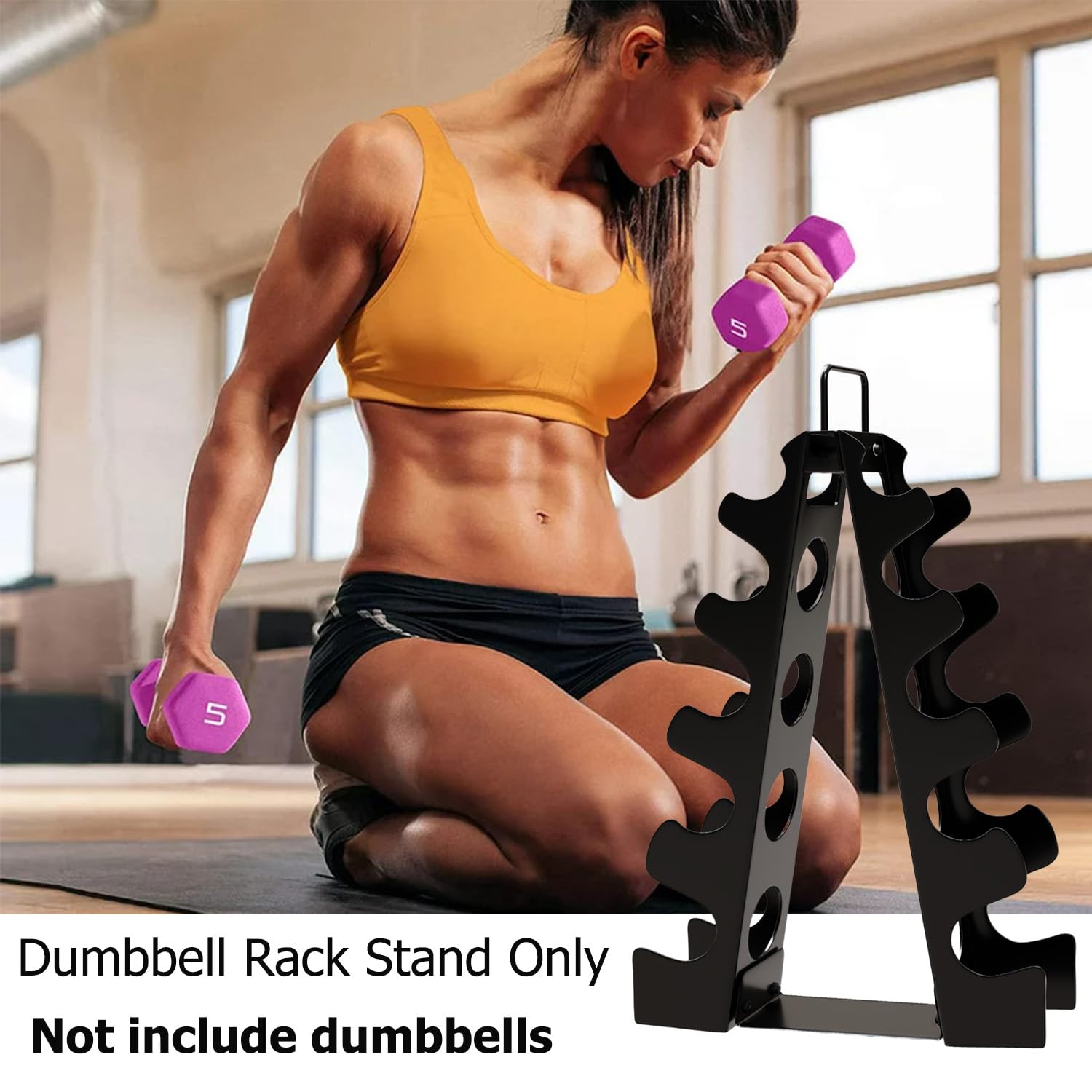 Dumbbell Rack Small Metal Heavy Duty Dumbbell Stand Weight Stand