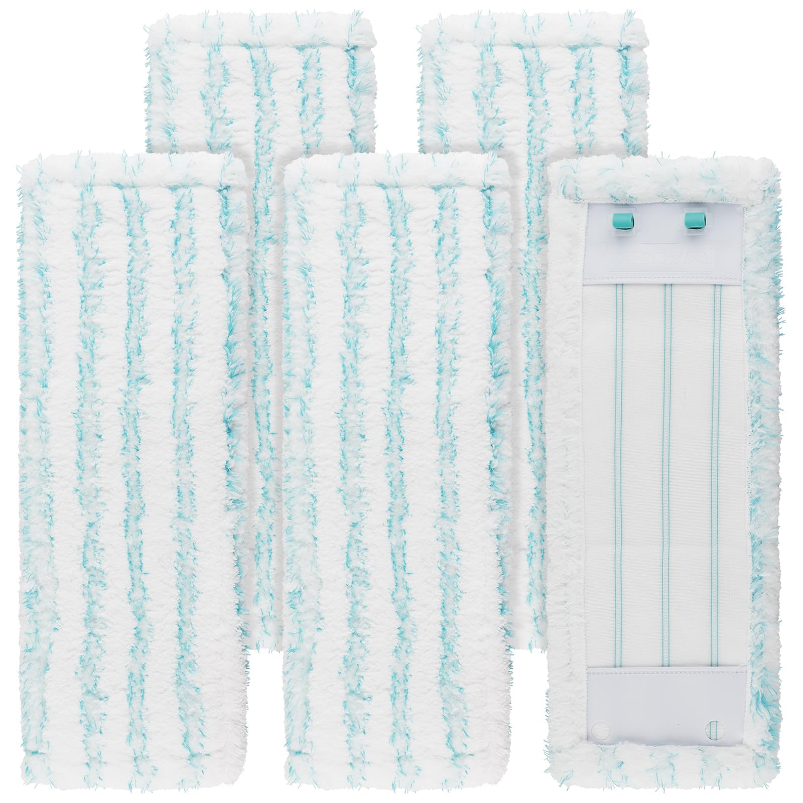 Lot de 5 Housses de Rechange pour Leifheit Professionnel XL Micro Duo | Housses en Microfibre Facile à Remplacer, avec Une Forte Absorption d'eau et Une décontamination