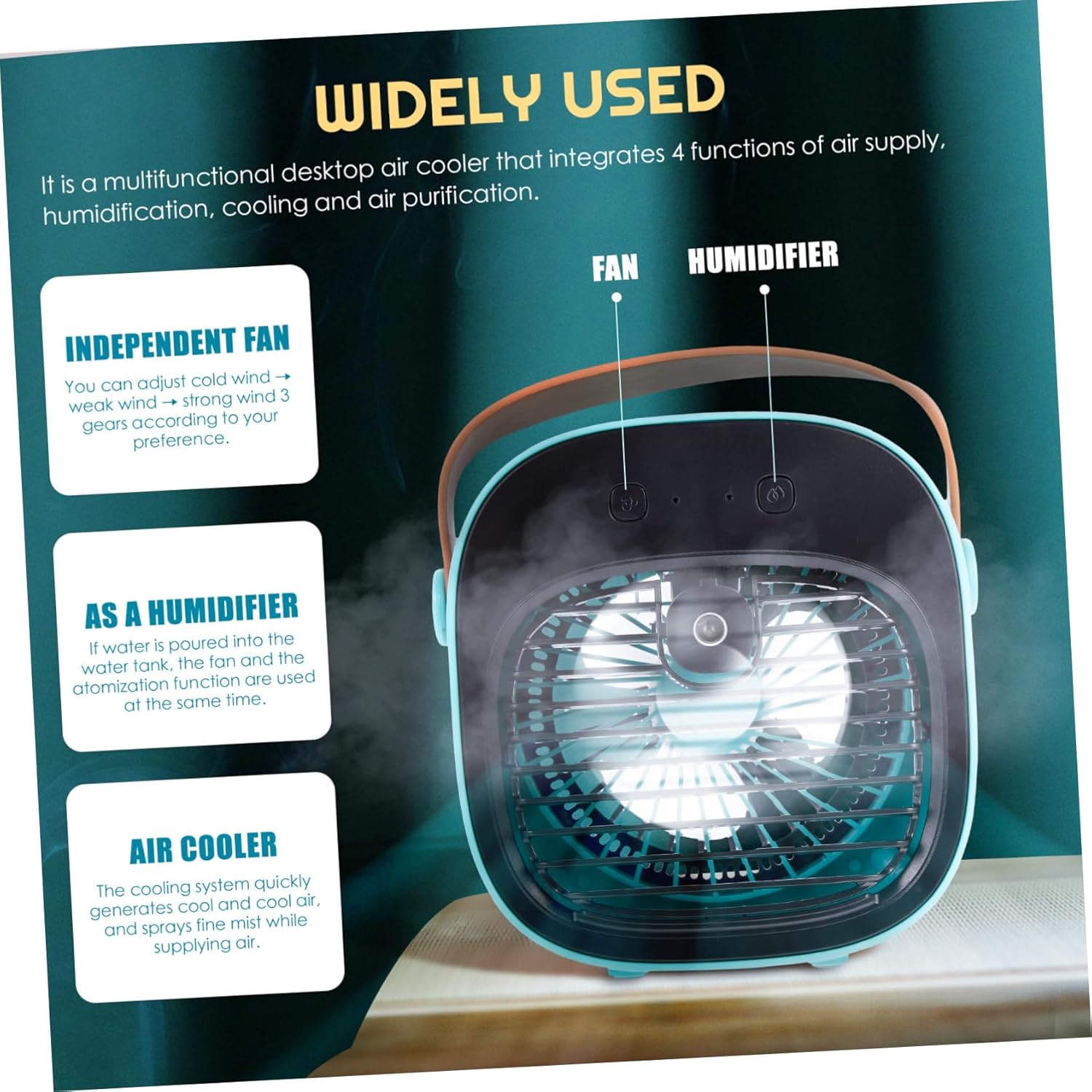 Cabilock 1set Usb Rechargeable Desktop Fan Circulator for Home Office Dormitory and Travel Lightweight and Versatile Cooling