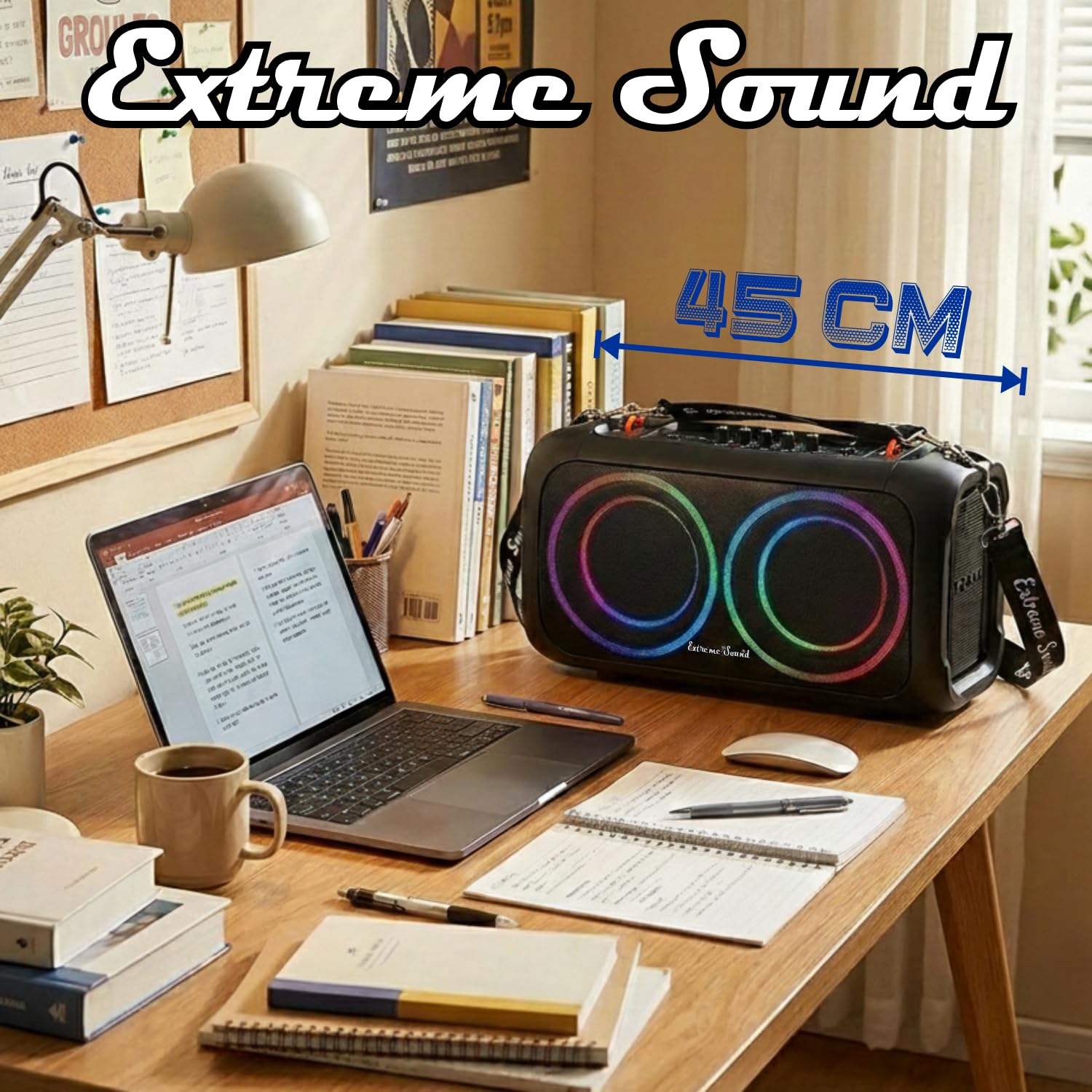 Cassa Portatile Bluetooth Ricaricabile – KIT Karaoke + 2 Microfoni - Autonomia fino a 48 ore - Radio FM, TWS, USB, AUX LED RGB, 2 Subwoofer16 cm -