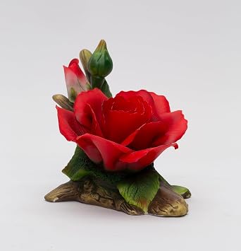 Cosmos Gifts 5088 Fine Porcelain Red Rose Figurine, 5-3/4" L