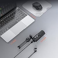 Vista 9 de FIFINE Micrófono USB, Micrófono de condensador de metal para grabar en MAC OS, Windows, Micrófono cardioide para laptop para grabar voces