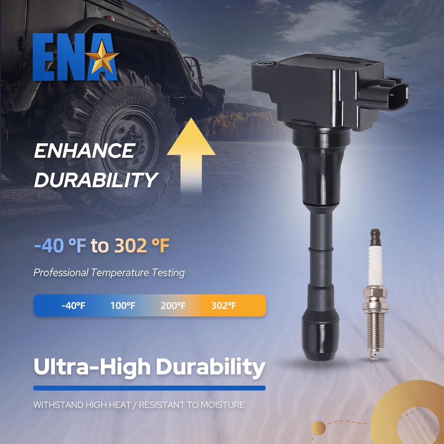 ENA Set of 6 Ignition Coil Pack and Iridium Platinum Spark Plugs 3.7 5.6 Compatible with INFINITI Nissan 370Z FX37 G37 M37 Q40 Q50 Q60 Q70 QX70 3.7L 5.6L V6 V8 for UF617 90174 22448EY00A